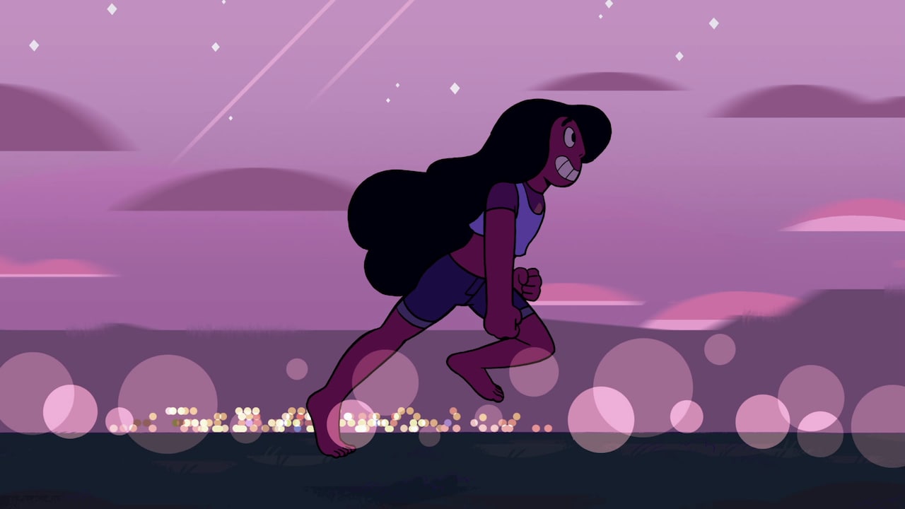 本作に登場する一部のキャラは、愛情や相互理解によって「合体」し、別の姿になることができる能力を持つ。吉田が「『愛』と『対話』がテーマ」と語っていることを象徴するような、作品にとって大事な要素の1つだ。画像はスティーブンとコニーが合体したステボニー ©2026 Warner Bros. Discovery, Inc. or its subsidiaries and affiliates. All rights reserved.