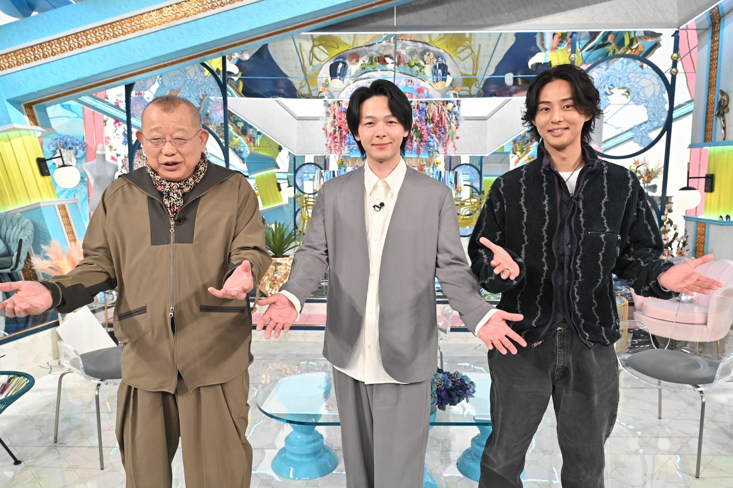 「A-Studio+」3月6日放送回の様子。左から笑福亭鶴瓶、中村倫也、藤ヶ谷太輔