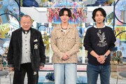 「A-Studio+」3月13日放送回の様子。左から笑福亭鶴瓶、永瀬廉、藤ヶ谷太輔
