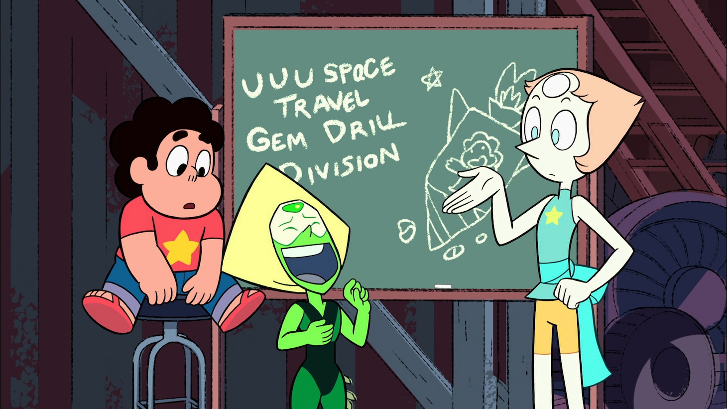 ペリドット（右）は、故郷の星では技術者としての地位があったため、パール（中央）たちのことを見下している部分も。シーズン2ではその衝突がストーリーを大きく動かす ©2026 Warner Bros. Discovery, Inc. or its subsidiaries and affiliates. All rights reserved.