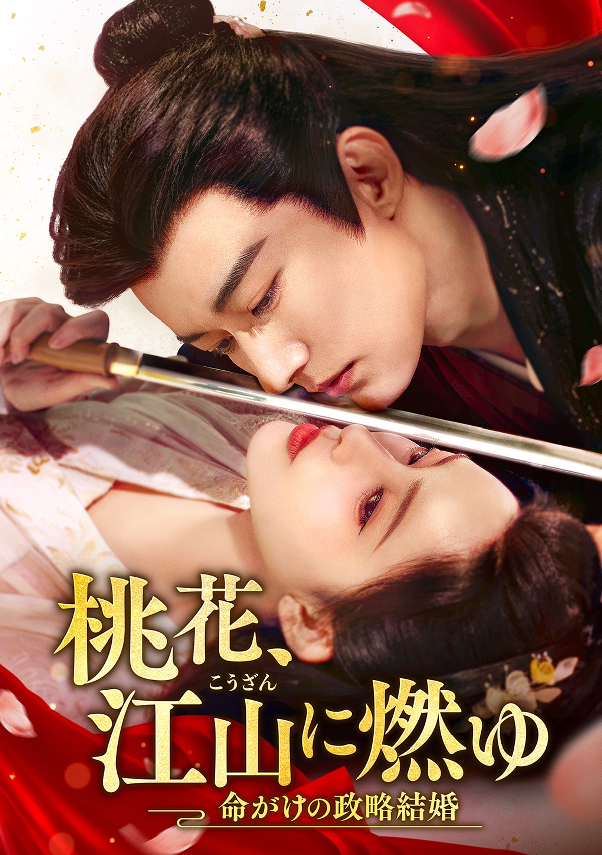 リウ・シュエイー（劉学義）とモン・ズーイー（孟子義）が共演したロマンス時代劇「桃花、江山に燃ゆ～命がけの政略結婚～」ビジュアル