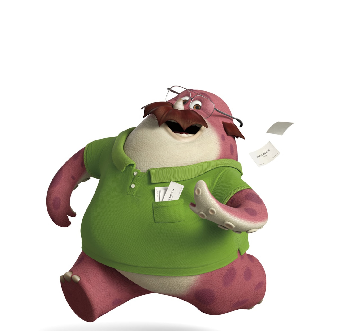 「モンスターズ・ユニバーシティ」より、ドン。会社を辞めてモンスターズ・ユニバーシティに入学した元サラリーマン。OK（ウーズマ・カッパ）創立メンバー