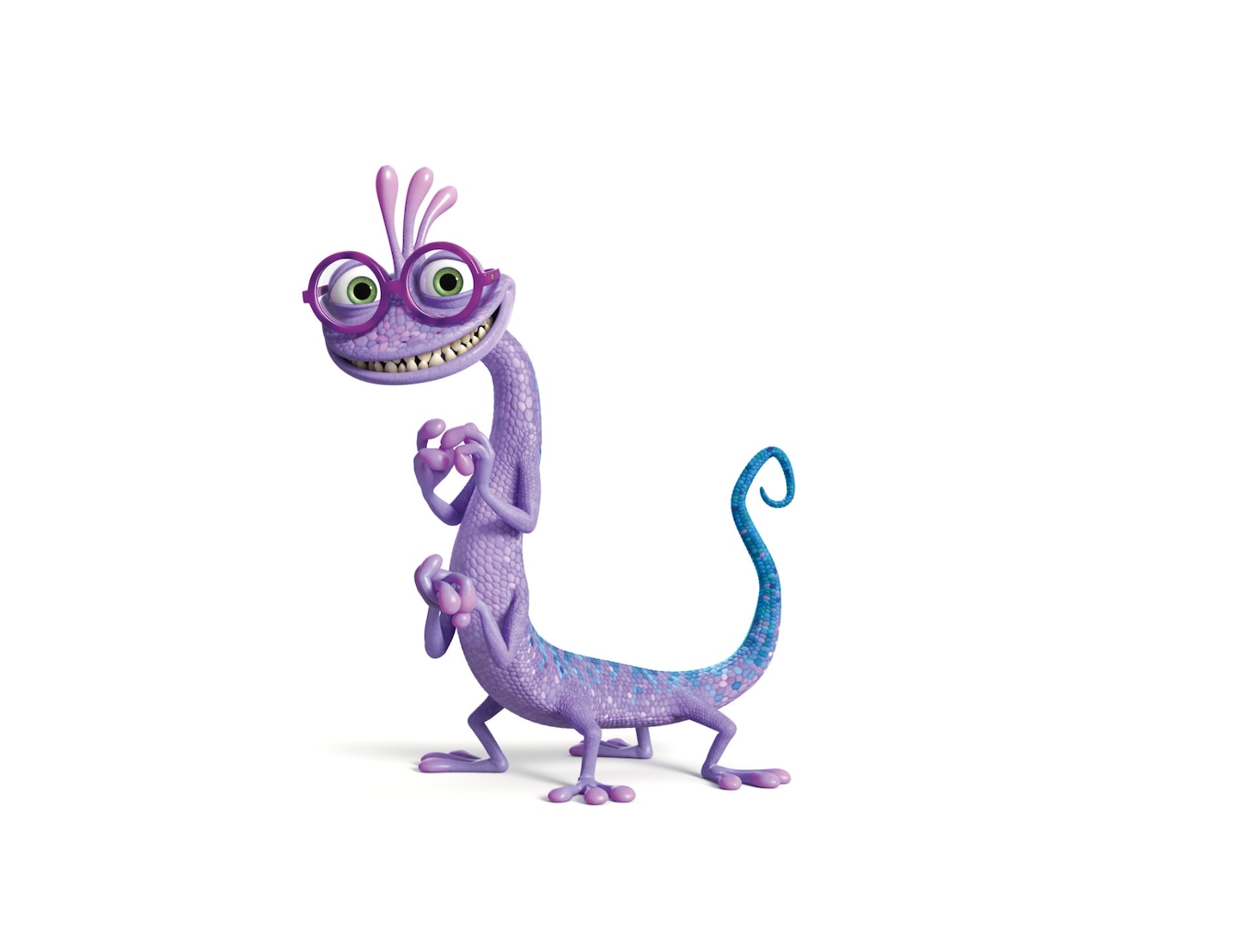 「モンスターズ・ユニバーシティ」より、ランドール。マイクと同じ“怖がらせ学”専攻で、愛想がよく勉強熱心なルームメイト。時を選ばずカメレオンのように背景に溶け込んで姿を消してしまうという困ったくせがある