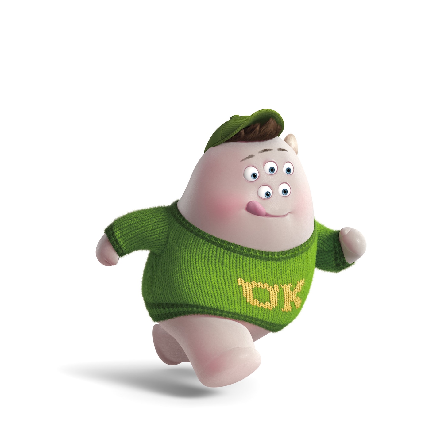 「モンスターズ・ユニバーシティ」より、スクイシー。1年生のときに“怖がらせ屋”となる夢を絶たれてしまった、のんびり屋で恥ずかしがり屋の2年生。落ちこぼればかりのクラブOK（ウーズマ・カッパ）のメンバー