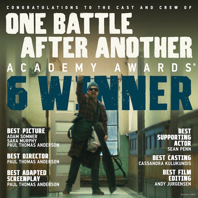 「ワン・バトル・アフター・アナザー」アカデミー賞作品賞受賞記念画像
