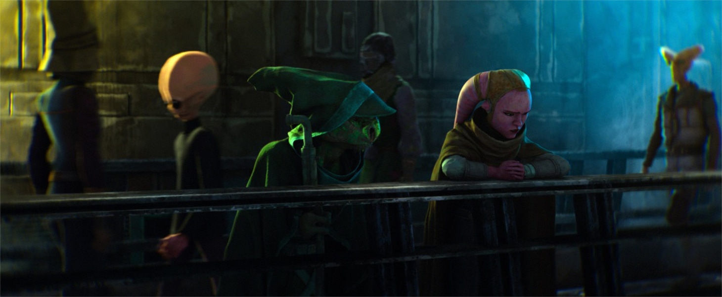 ダース・モールと共闘することになる若きジェダイのパダワン、デヴォン（右）