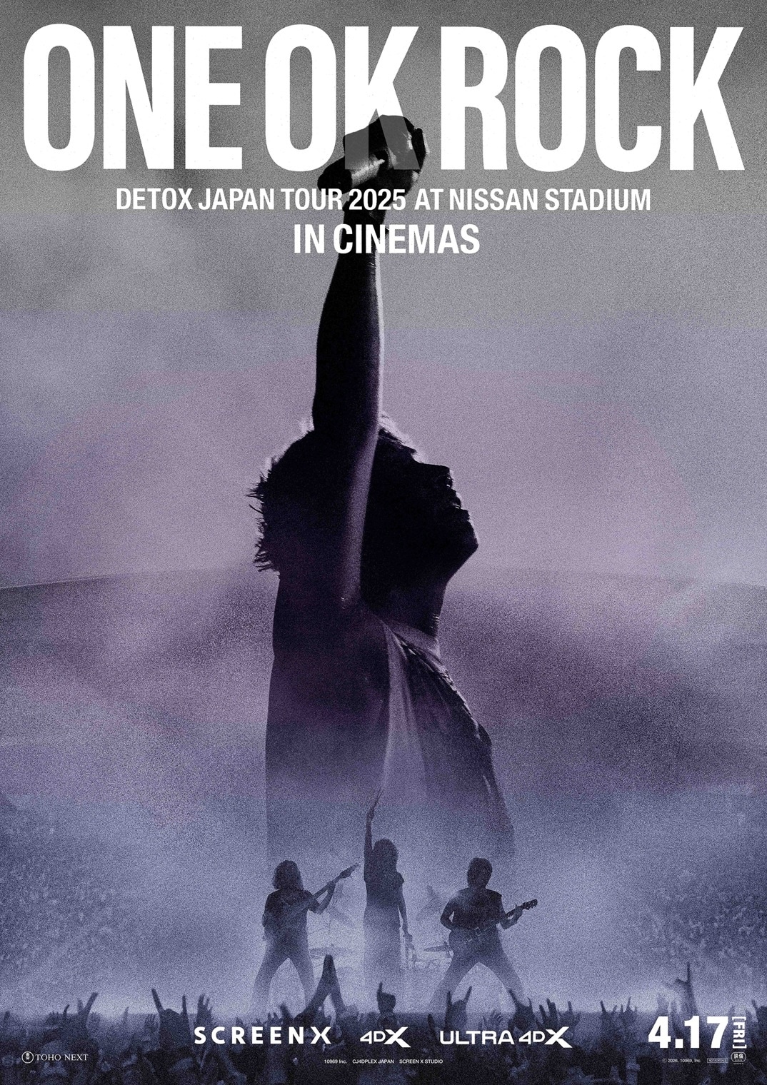映画「ONE OK ROCK DETOX JAPAN TOUR 2025 AT NISSAN STADIUM IN CINEMAS」メインビジュアル
