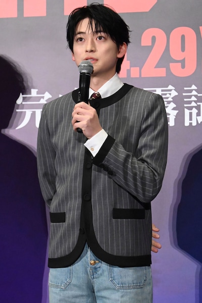 映画「SAKAMOTO DAYS」完成披露試写会にて、朝倉シン役の高橋文哉