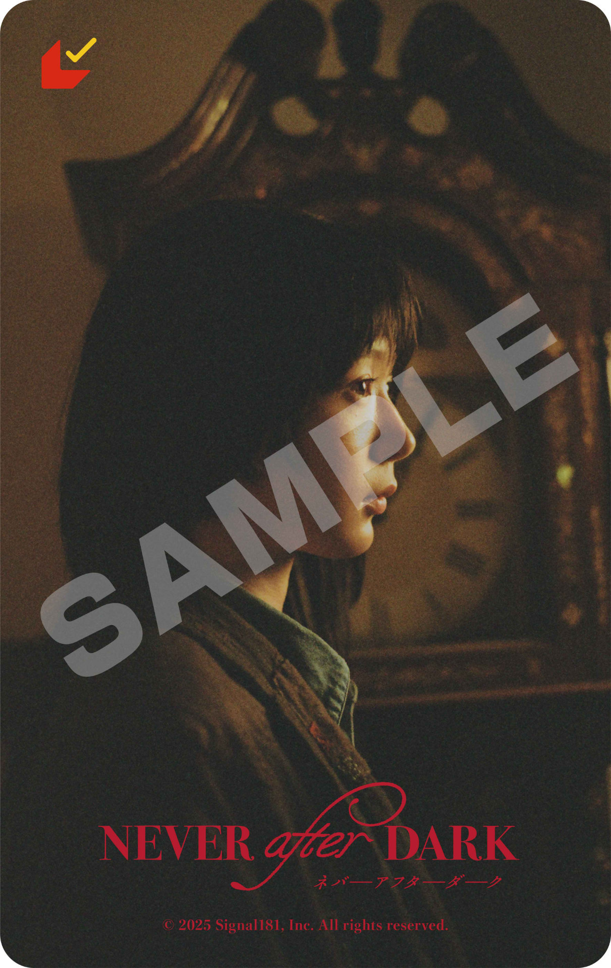 「Never After Dark／ネバーアフターダーク」ムビチケカード券面