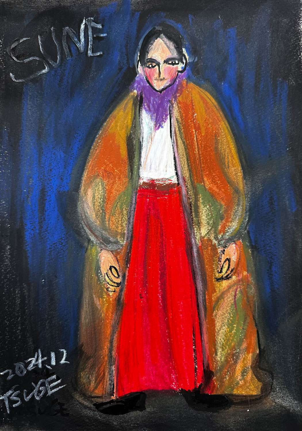 映画「脛擦りの森（すねこすりのもり）」より、柘植伊佐夫によるさゆりのデザイン画