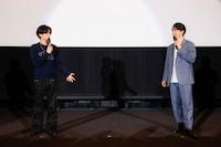 映画「鬼の花嫁」大阪舞台挨拶にて、左から永瀬廉、伊藤健太郎