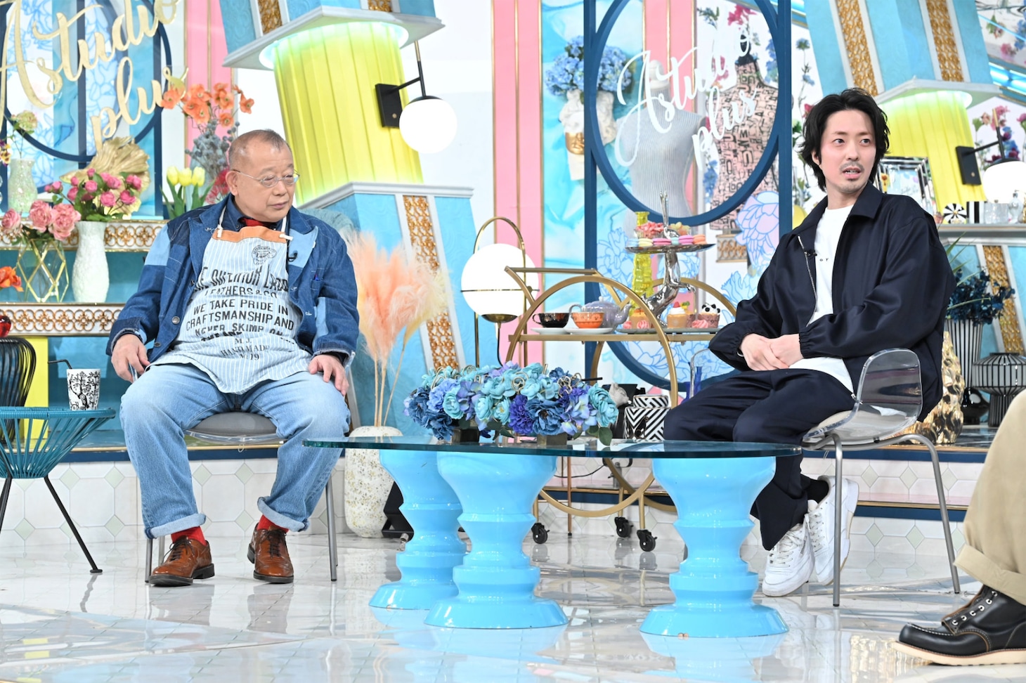 「A-Studio+」4月3日放送回の様子。左から笑福亭鶴瓶、若葉竜也