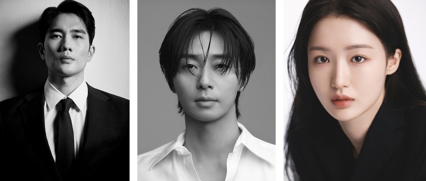 パク・ソジュン（中央）、オム・テグ（左）、チョ・ヘジュ（右）