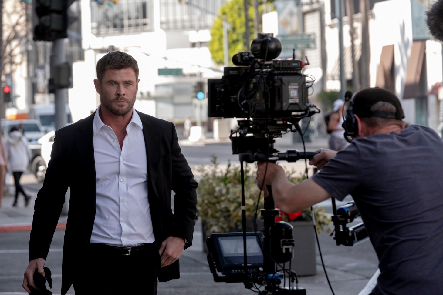 「クライム101」メイキング写真