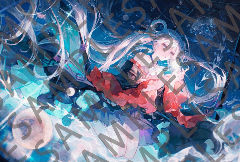 「超かぐや姫！」入場者特典第4弾で配布される「ロンリーユニバース」イラストポストカード（イラスト：Matcha）