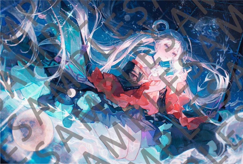 「超かぐや姫！」入場者特典第4弾で配布される「ロンリーユニバース」イラストポストカード（イラスト：Matcha）