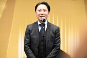 「午後のロードショー」放送30周年＆ギネス世界記録認定記念会見に出席したプロデューサーの岡本英一郎