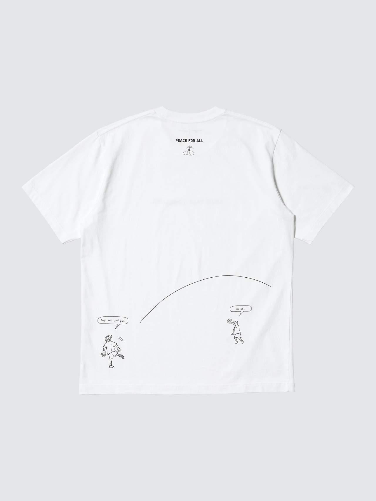 ユニクロ「PEACE FOR ALL チャリティTシャツ」（栗山英樹コラボ / 裏面）