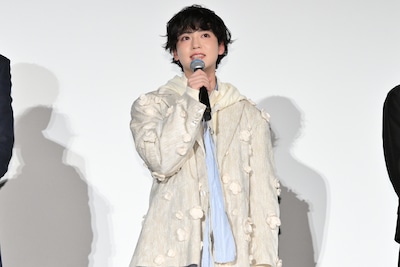 映画「炎かがよへ」初日舞台挨拶に登壇したゆうたろう