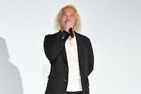 映画「炎かがよへ」初日舞台挨拶に登壇した松田圭太