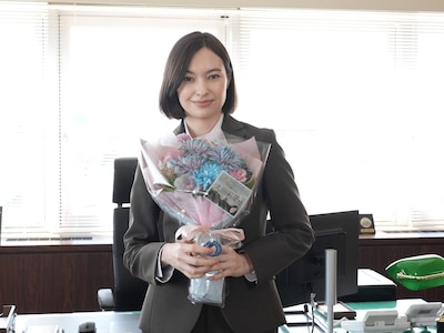 ドラマ「東京P.D. 警視庁広報2係」の撮影を終えた太田莉菜