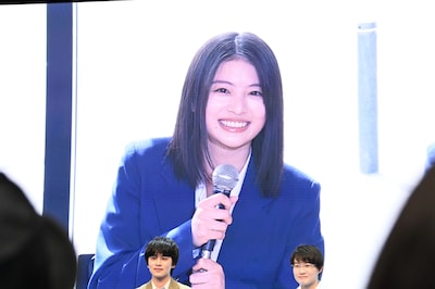 月9ドラマ「サバ缶、宇宙へ行く」制作発表会に出席した出口夏希