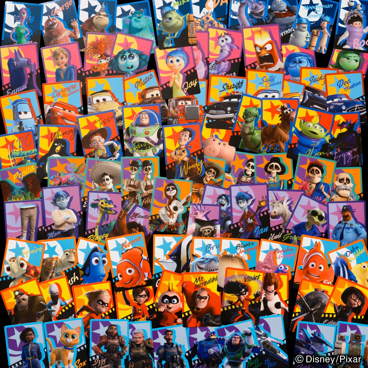 「Happyくじ / PIXAR 2026」L賞のピクサーカードコレクション（全9種）イメージ画像