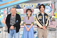 「A-Studio+」4月10日放送回の様子。左から笑福亭鶴瓶、永作博美、藤ヶ谷太輔