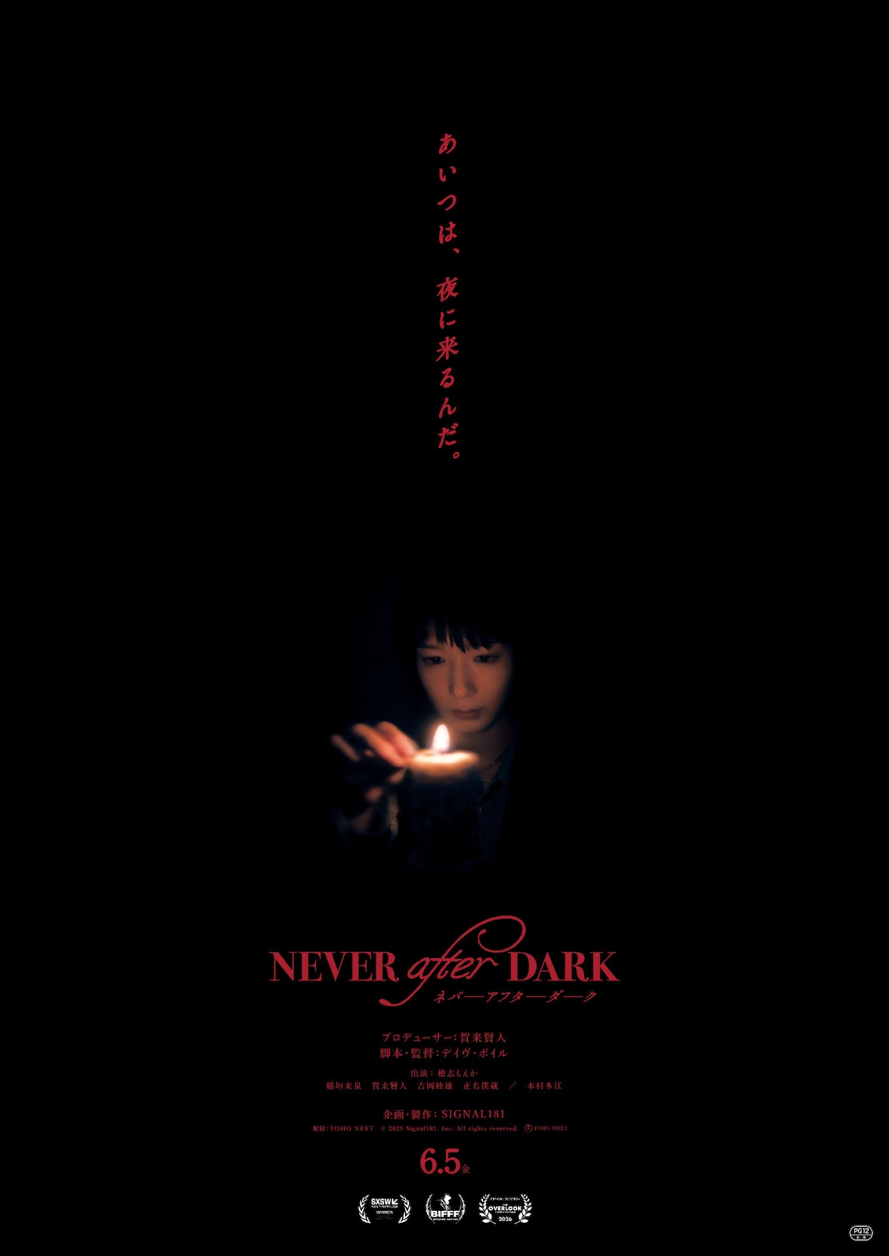 穂志もえか・賀来賢人が恐怖と対峙「Never After Dark」予告解禁、あいつは夜に来る