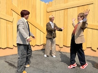 「Travis JapanのスタディーJAPAN 特別編 in 大阪」の様子。左からTravis Japanの吉澤閑也、川島如恵留、松倉海斗