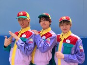 「Travis JapanのスタディーJAPAN 特別編 in 大阪」の様子。左からTravis Japanの川島如恵留、吉澤閑也、松倉海斗