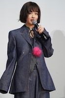 映画「炎上」初日舞台挨拶に登壇した森七菜