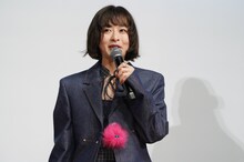 映画「炎上」初日舞台挨拶に登壇した森七菜