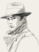 上條淳士が「サムライ」にイラスト寄稿、アラン・ドロンは「眉間のシワも美しく孤高」