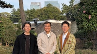 「火曜の良純孝太郎 2時間SP」より、左から高橋一生、石原良純、小泉孝太郎。番組では3人が江戸城の痕跡を探す大冒険に飛び出す