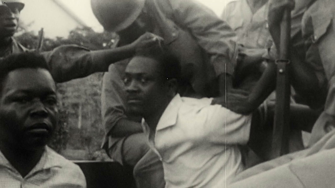 ドキュメンタリー映画「叛逆のサウンドトラック」より、パトリス・ルムンバ（中央）