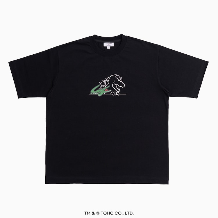ゴジラヘッド Tシャツ（税込1万5400円 / ブラック）LACOSTE 新宿店限定 