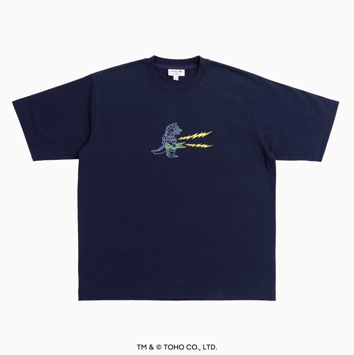 メカゴジラ Tシャツ（税込1万6500円 / ネイビー）LACOSTE 新宿店限定 