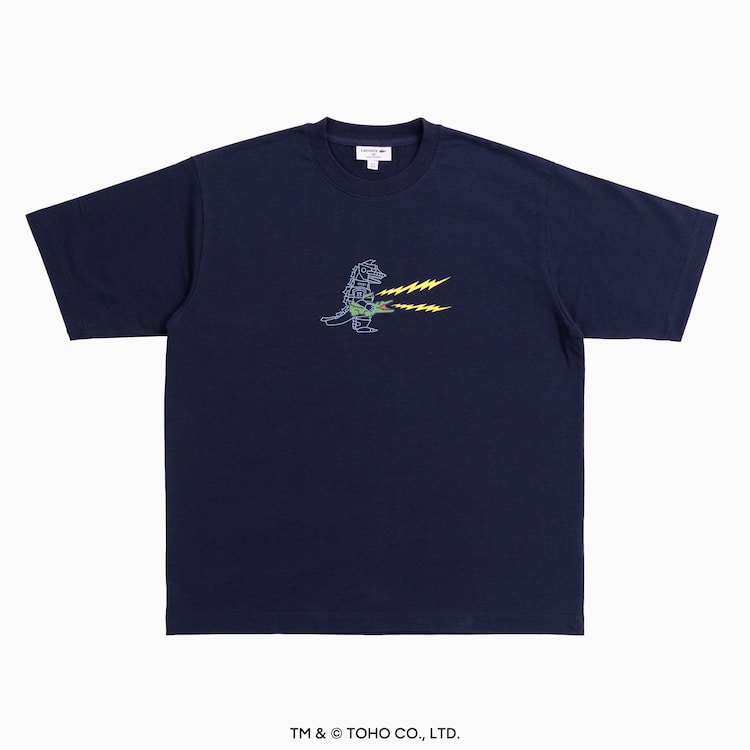 メカゴジラ Tシャツ（税込1万6500円 / ネイビー）LACOSTE 新宿店限定 