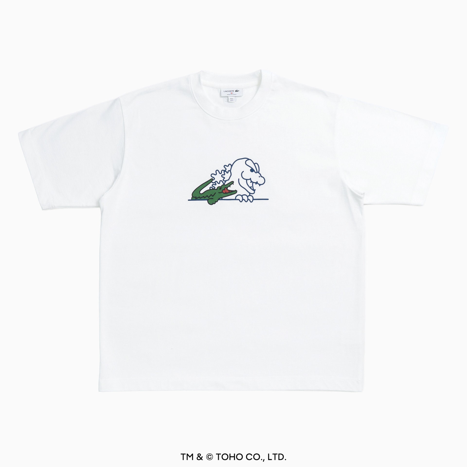 Mサイズ4 LACOSTE ゴジラヘッド GODZILLA ポロシャツ 白 ゴジラヘッド Tシャツ（税込1万5400円 / ホワイト） [画像ギャラリー 6
