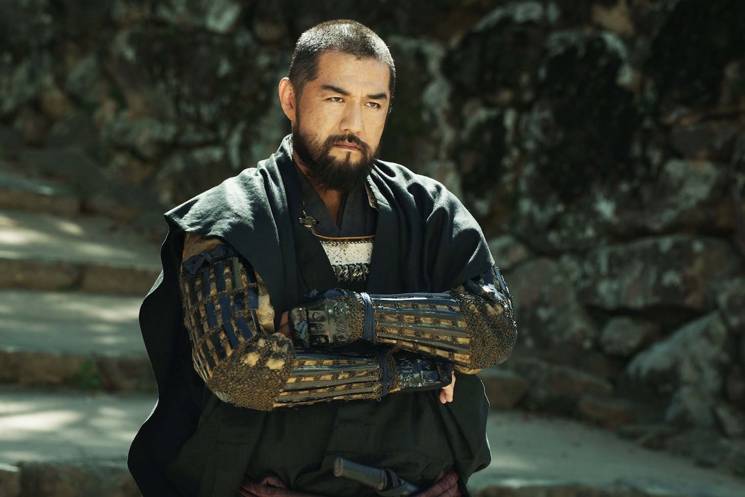 「黒牢城」より、吉原光夫演じる瓦林能登入道（かわらばやしのとにゅうどう）。荒木村重に仕える豪傑な僧兵