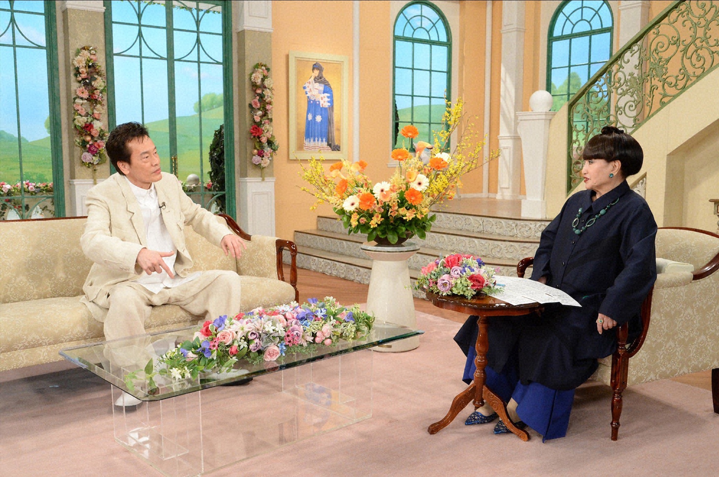 左から遠藤憲一、黒柳徹子