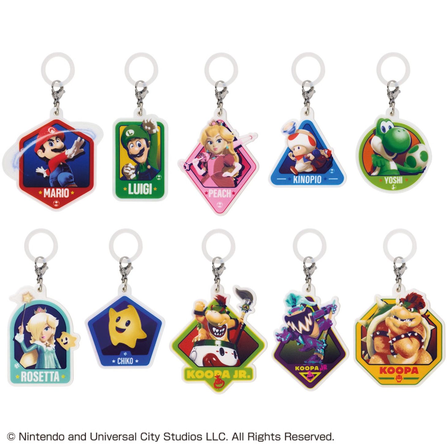 一番くじ 「ザ・スーパーマリオギャラクシー・ムービー」H賞：ぷっくりラバーマーカーチャーム（全10種 / 約3.5～5.5cm）