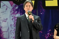 「ミステリー・アリーナ」の完成披露試写会にて、樺山桃太郎役の唐沢寿明