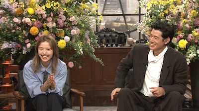 歴史探偵「豊臣兄弟！コラボ 浅井長政と市」にゲスト出演した宮﨑あおい（左）、中島歩（右）