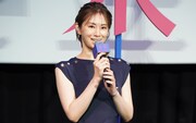 「未来」公開記念舞台挨拶に登壇した北川景子