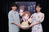 「君と花火と約束と」主人公・夏目誠役の佐藤勝利（左）と、ヒロイン・葉山煌役の原菜乃華（右）