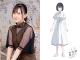 「君と花火と約束と」高橋李依（左）と、誠の前に突然現れた謎の少女・ハル（右）