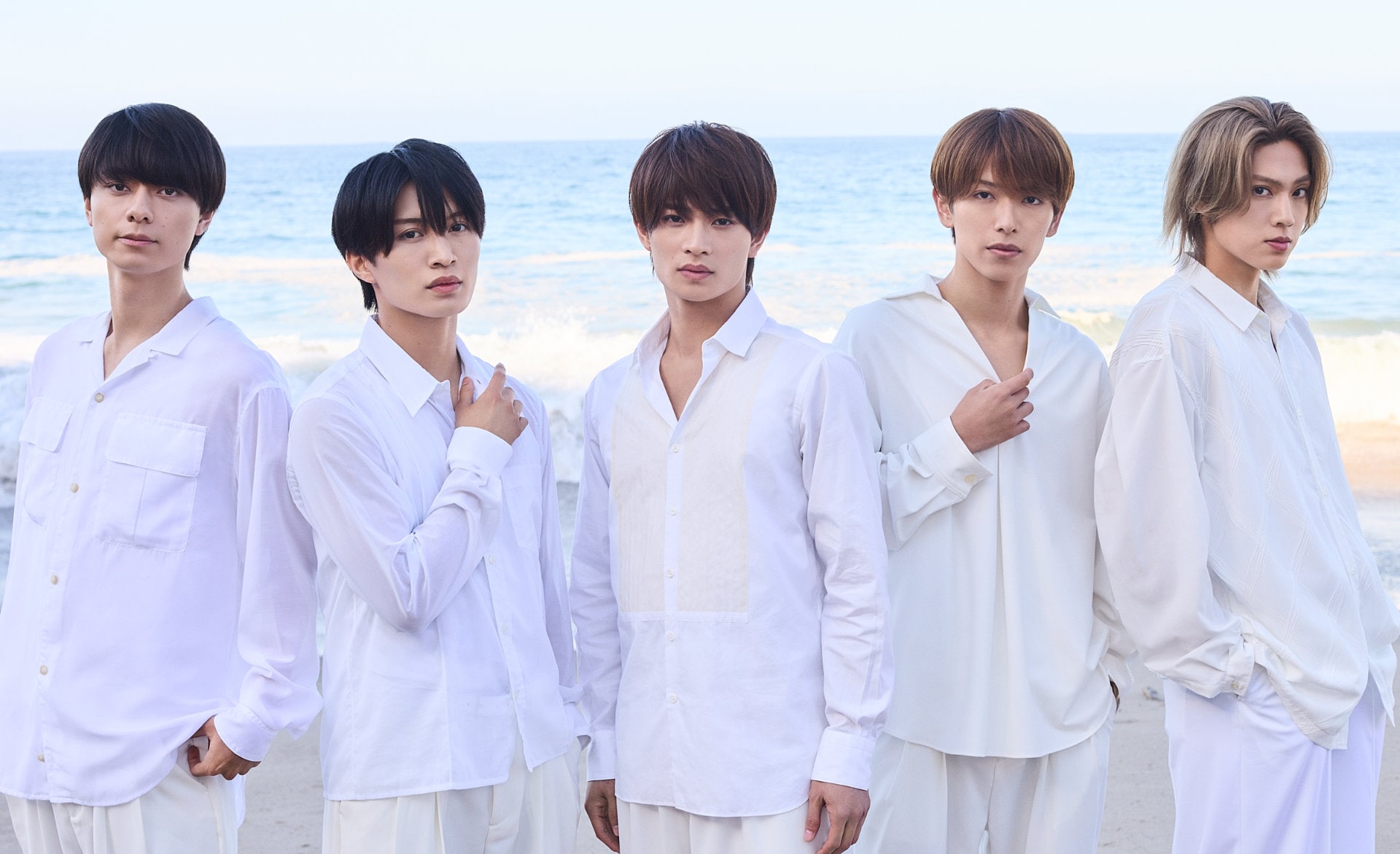 ACEesのメンバー。左から作間龍斗、那須雄登、浮所飛貴、深田竜生