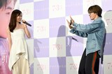 韓国映画「サヨナラの引力」ジャパンプレミアの様子。左から前田敦子、ク・ギョファン